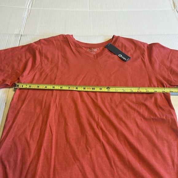 NWT Grey Matter Concepts orange salmon color T-shirt with neck 60% cotton - Picture 4 of 7